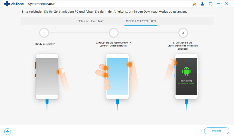 Android Systemreparatur Software - in den Download-Modus versetzen