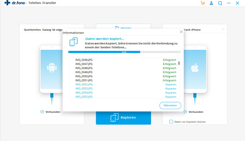 Telefon-zu-Telefon-Transfer