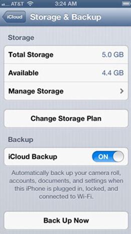 Check iCloud storage to Sync iPhone with iCloud